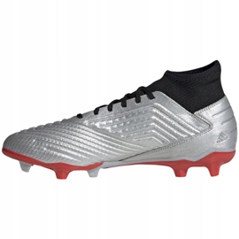 Scarpe da calcio Adidas Predator 19.3 Fg M F35595 rosso d'argento 1