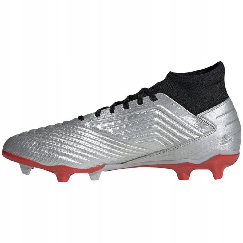 Scarpe da calcio Adidas Predator 19.3 Fg M F35595 rosso d'argento 1
