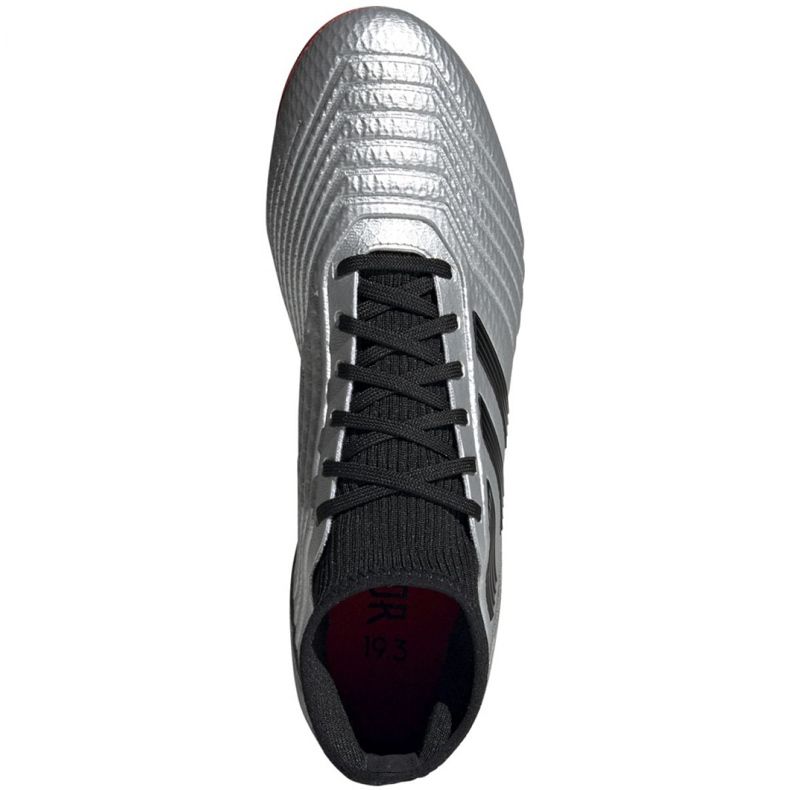 Scarpe da calcio Adidas Predator 19.3 Fg M F35595 rosso argento 2