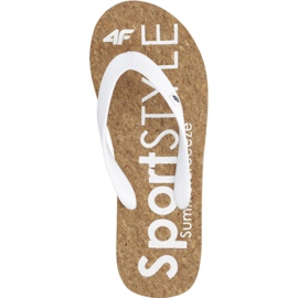 Pantofole 4f W H4L19-KLD002 10S bianco marrone 1
