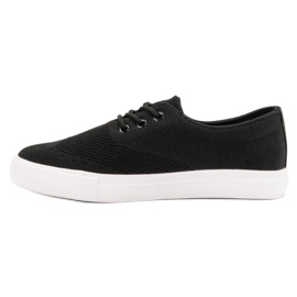 SHELOVET Sneakers in tessuto nero 1