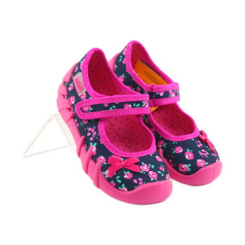 Pantofole da bambina Befado 109p181 rosa blu navy 4