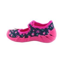 Pantofole da bambina Befado 109p181 rosa blu navy 2