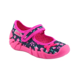 Pantofole da bambina Befado 109p181 rosa blu navy 1