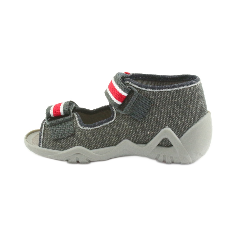 Pantofole da bambino Napa Befado 250P089 grigio rosso 2