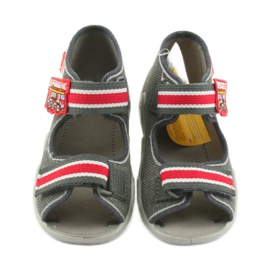 Pantofole da bambino Napa Befado 250P089 grigio rosso 3
