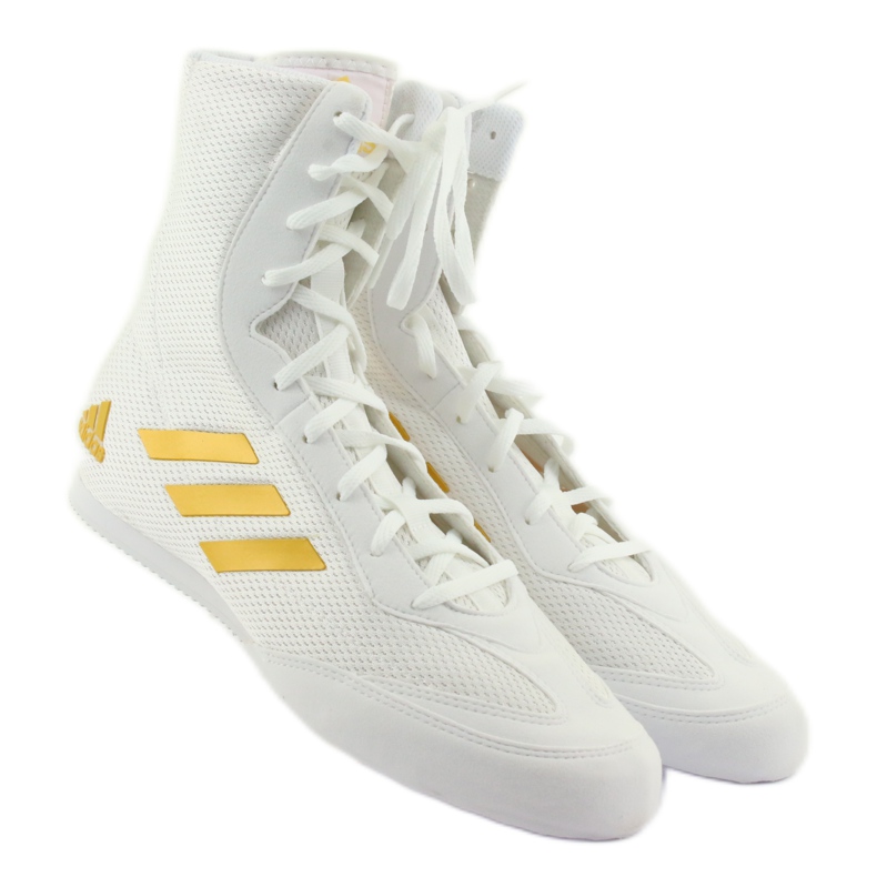 Scarpe da boxe Adidas Box Hog Plus bianca 4