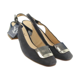 Sandali da donna Caprice con fibbia 29500 blu navy 4