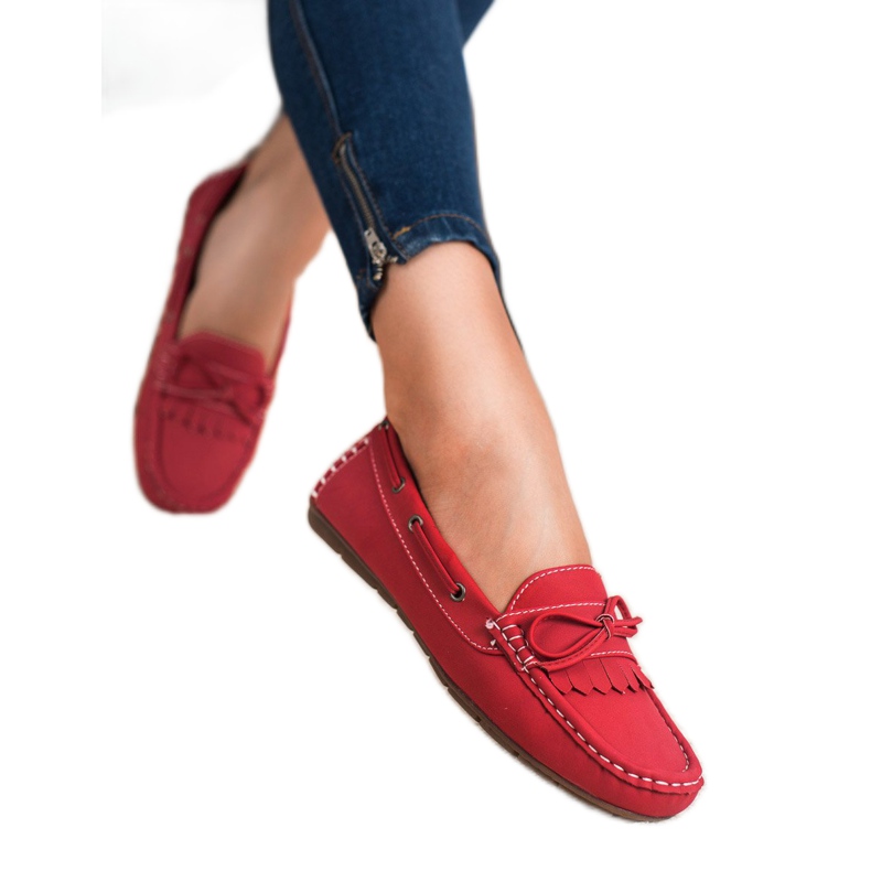 SHELOVET Mocassini Con Fiocco rosso 2