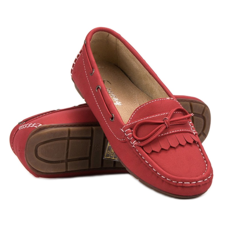 SHELOVET Mocassini Con Fiocco rosso 1