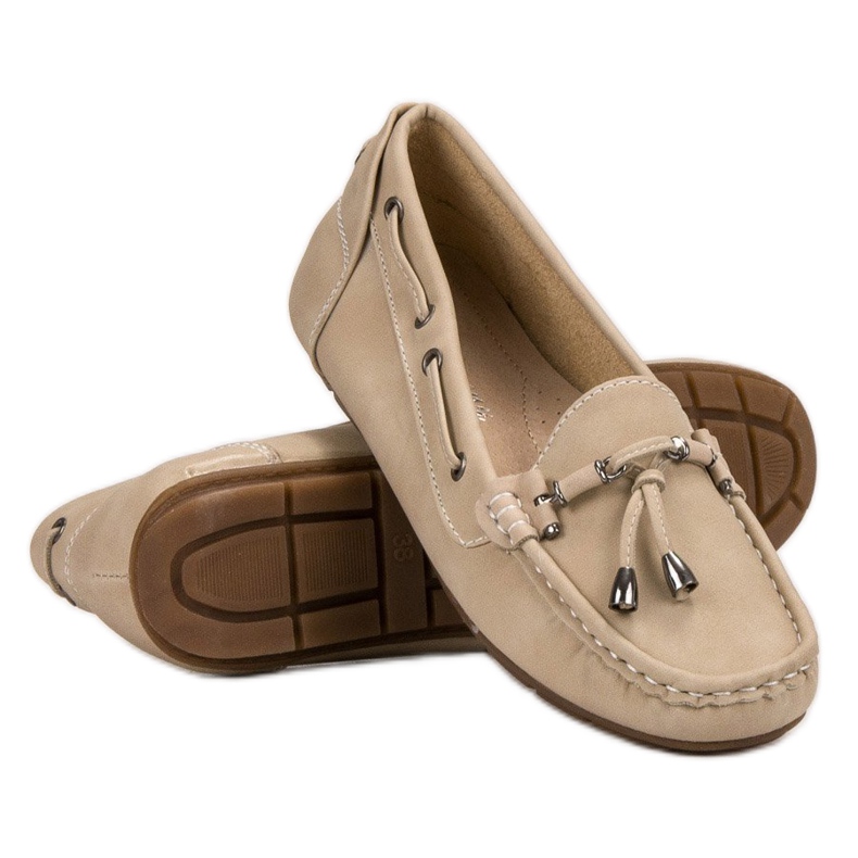 SHELOVET Mocassini beige 1