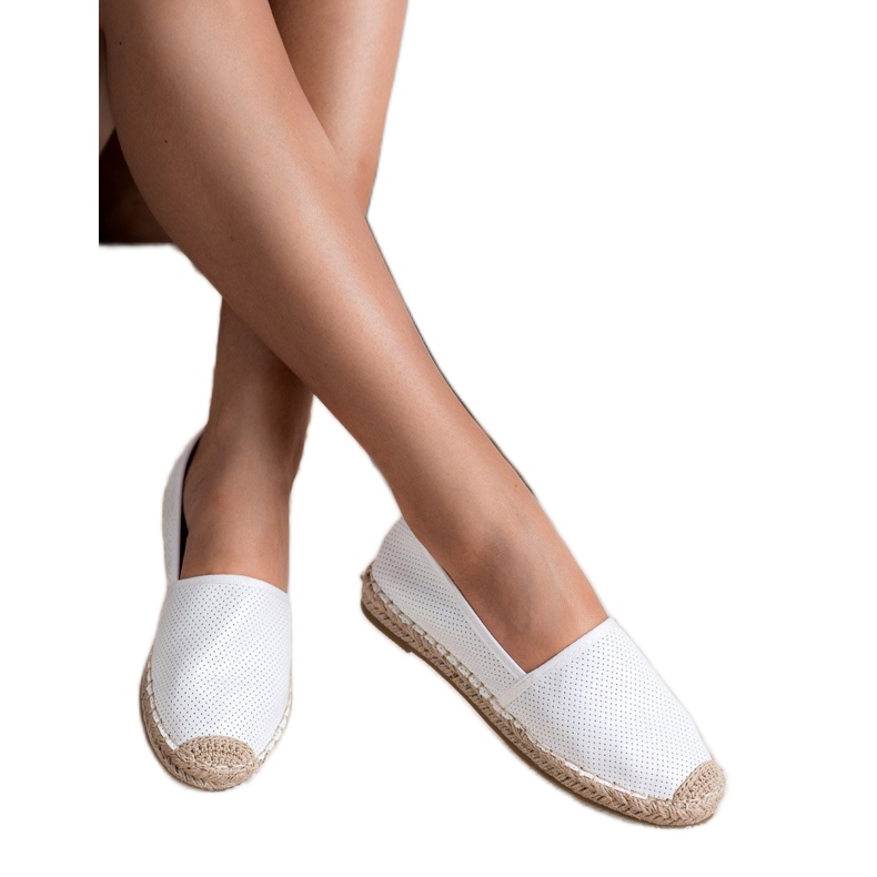 Ideal Shoes Scarpe Slip-On in pelle scamosciata bianco 2