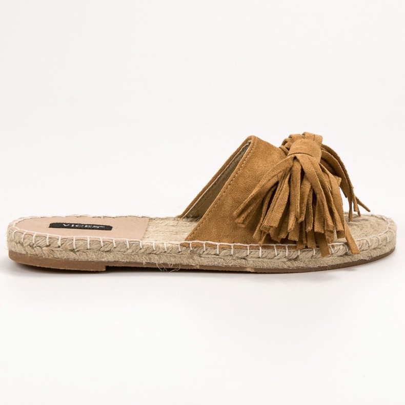 VICES Pantofole con Frange marrone 2
