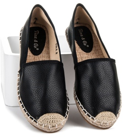 Tina&Co Espadrillas Slip-on Con Ecopelle nero 1