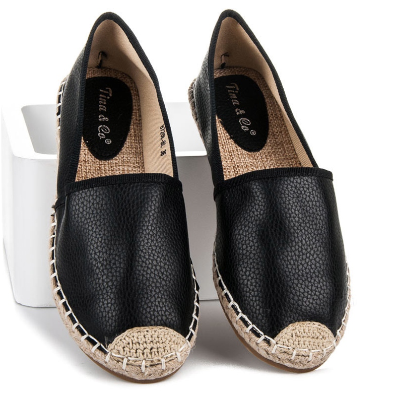 Tina&Co Espadrillas Slip-on Con Ecopelle nero 1