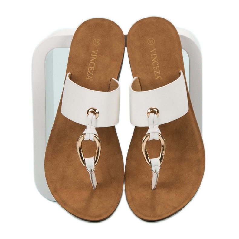 Eleganti infradito VINCEZA bianca 2