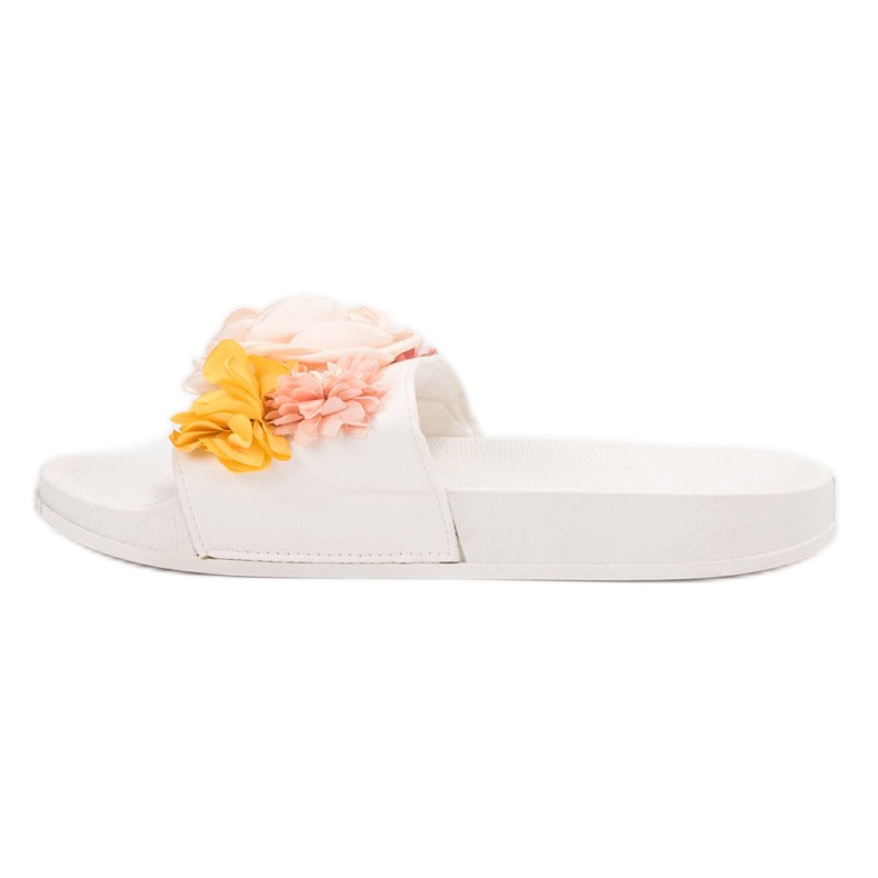 Anesia Paris Pantofole Bianche Con Fiori bianco 1