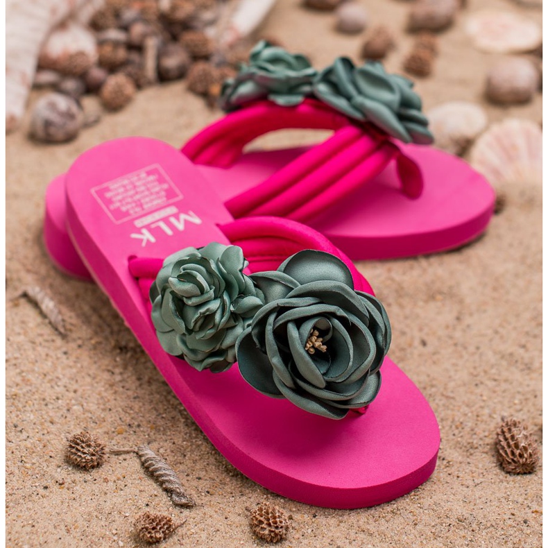 SHELOVET Infradito Leggere Con Fiori rosa 2