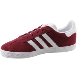 Adidas Gazelle Jr CQ2874 scarpe rosse bianco rosso 1