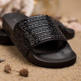 Queen Vivi Pantofole Con Cristalli nero 1