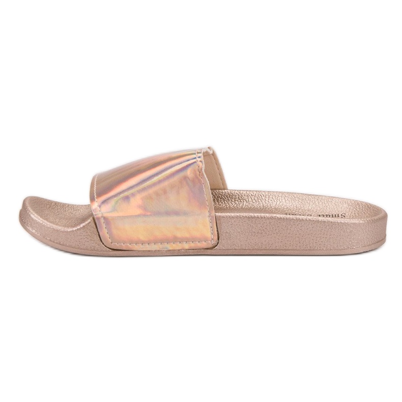 Small Swan Pantofole alla moda in oro rosa 1