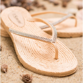 Seastar Infradito Con Cubic Zirconia marrone 1