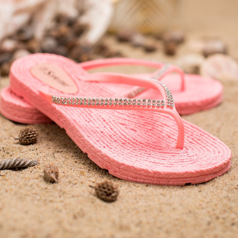 Seastar Infradito Con Cubic Zirconia rosa 2