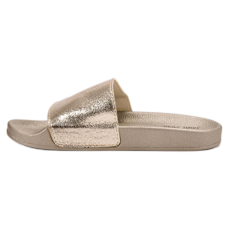Small Swan Pantofole da donna casual d'oro 1