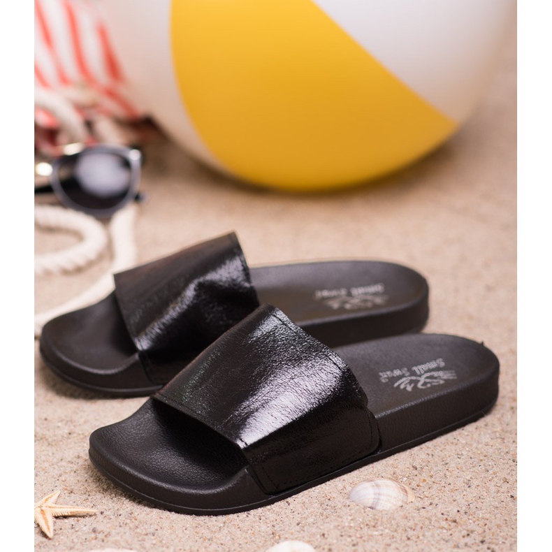 Small Swan Pantofole da donna casual nero 2