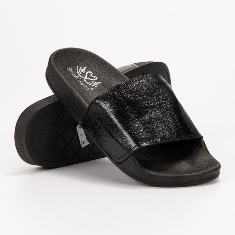 Small Swan Pantofole da donna casual nero 1