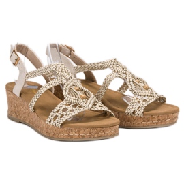SHELOVET Sandali intrecciati Boho marrone 1