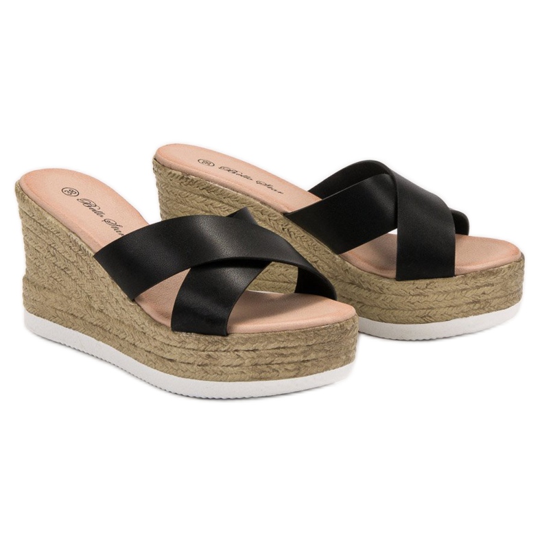 Bello Star Sandali con zeppa nero 1