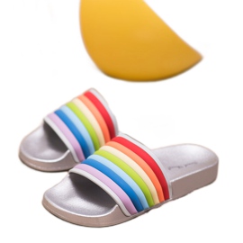 Sweet Shoes Infradito in gomma colorata grigio multicolore 1