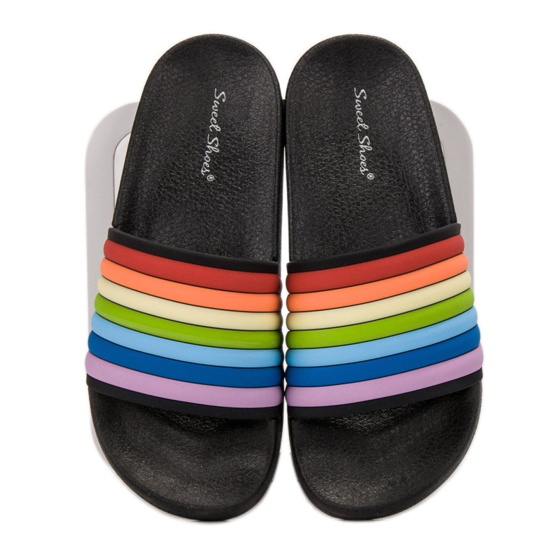 Sweet Shoes Infradito in gomma colorata nero multicolore 1
