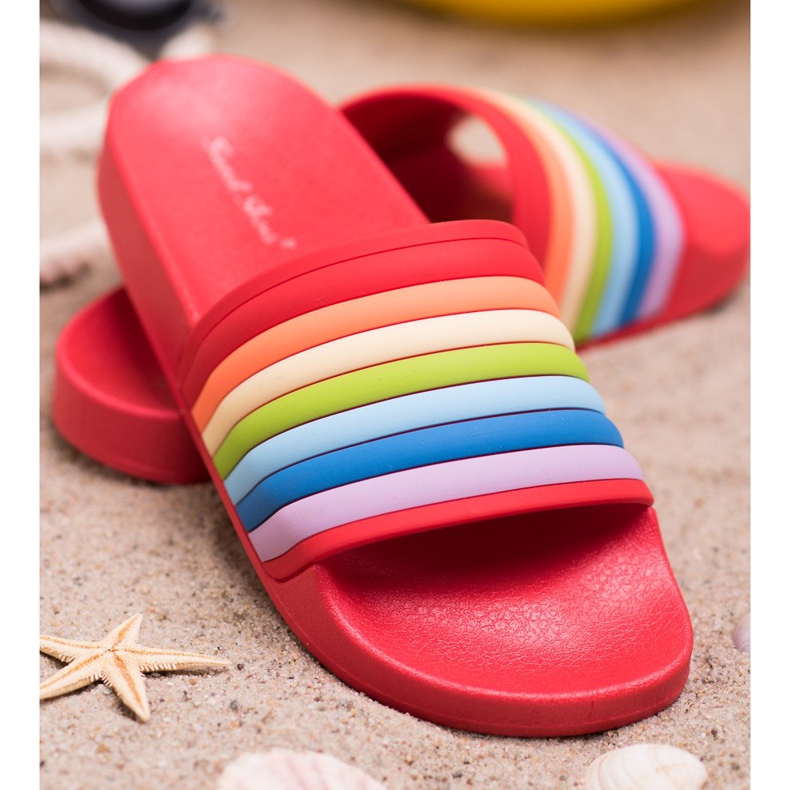 Sweet Shoes Infradito in gomma colorata rosso multicolore 2