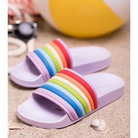 Sweet Shoes Infradito in gomma colorata viola multicolore 1