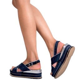 Lily Shoes Sandali con fibbia blu 2
