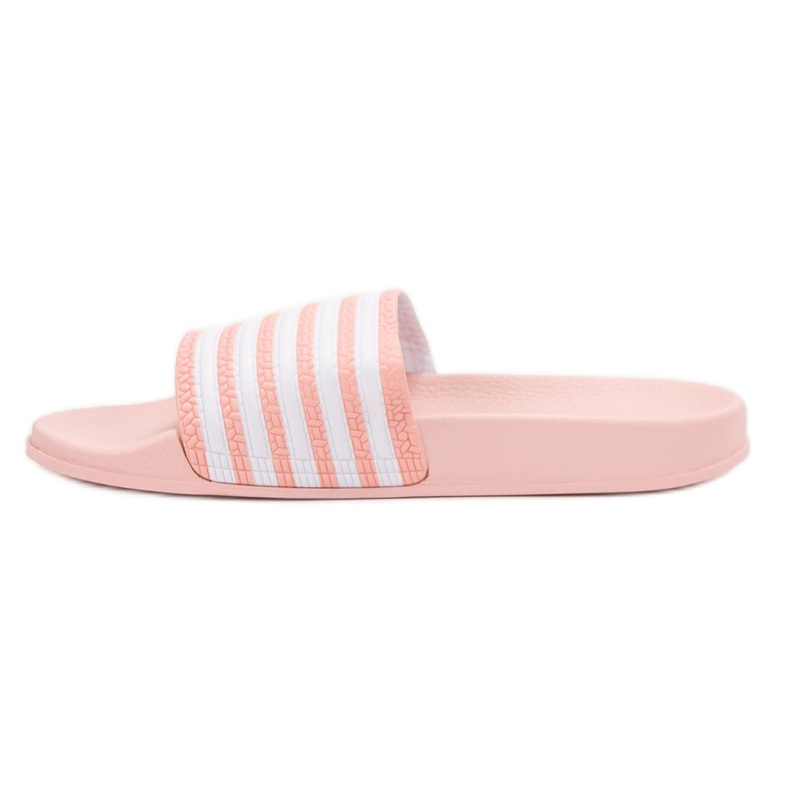 SHELOVET Pantofole sportive a righe rosa 1