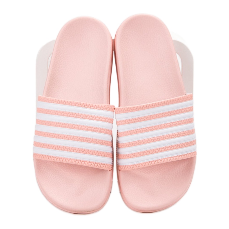 SHELOVET Pantofole sportive a righe rosa 2