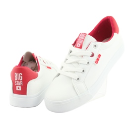Sneakers bianche BIG STAR 274311 bianca rosso 3
