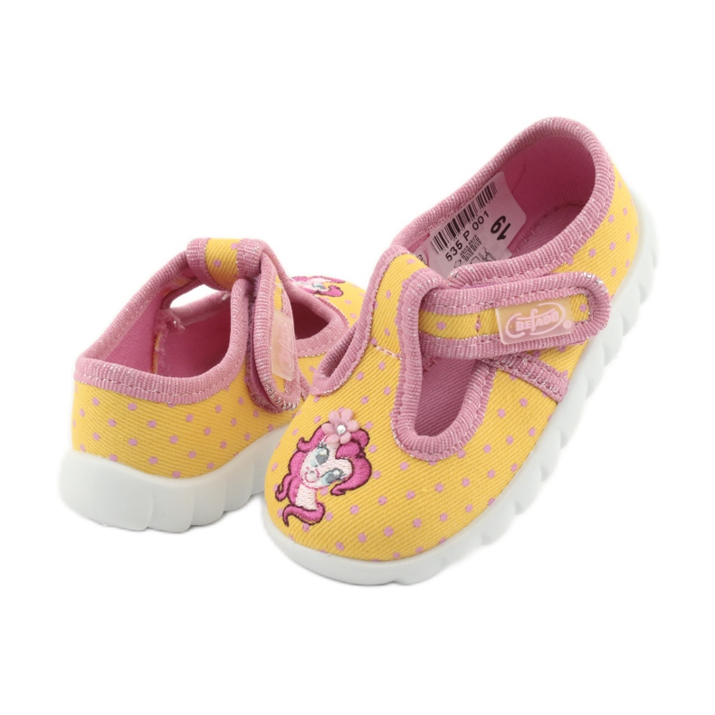 Scarpe per bambini Befado 535P001 rosa giallo 4