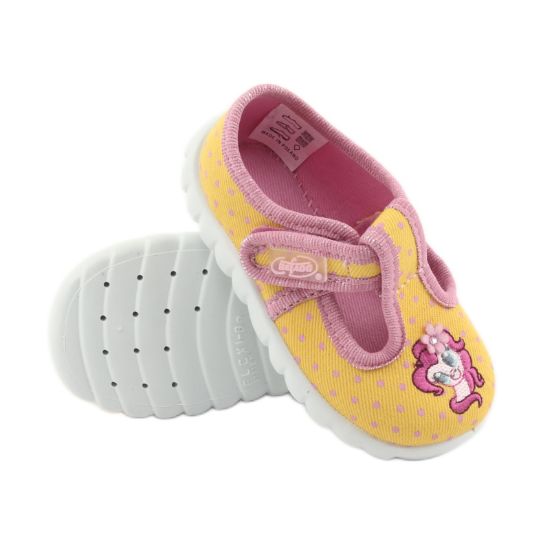 Scarpe per bambini Befado 535P001 rosa giallo 3