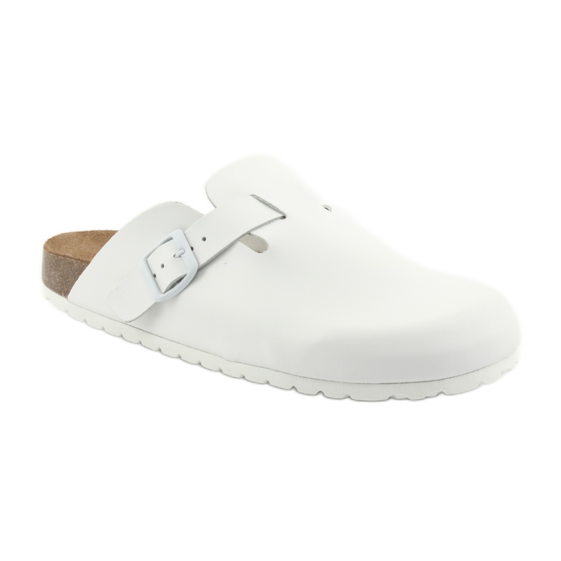 Pantofole mediche da uomo BIOX Berney bianche bianca 1