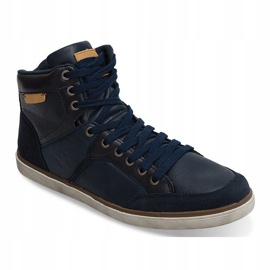 Sneakers Alte Pelle Naturale XF117 Blu Navy 2