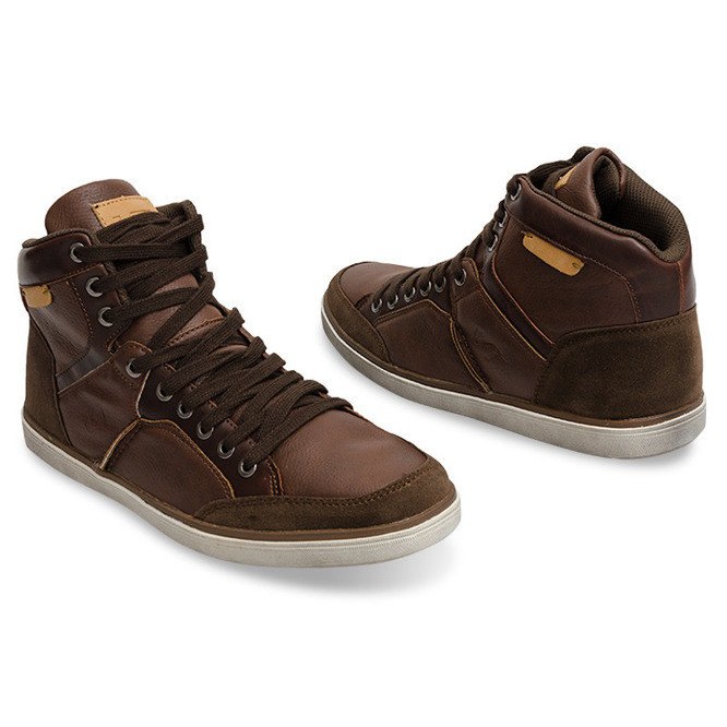XF117 Scarpe da ginnastica alte color cammello marrone 1