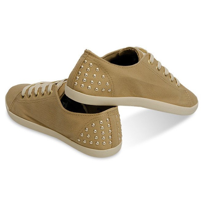 Sneakers In Tessuto Con Borchie VB67 Beige 2