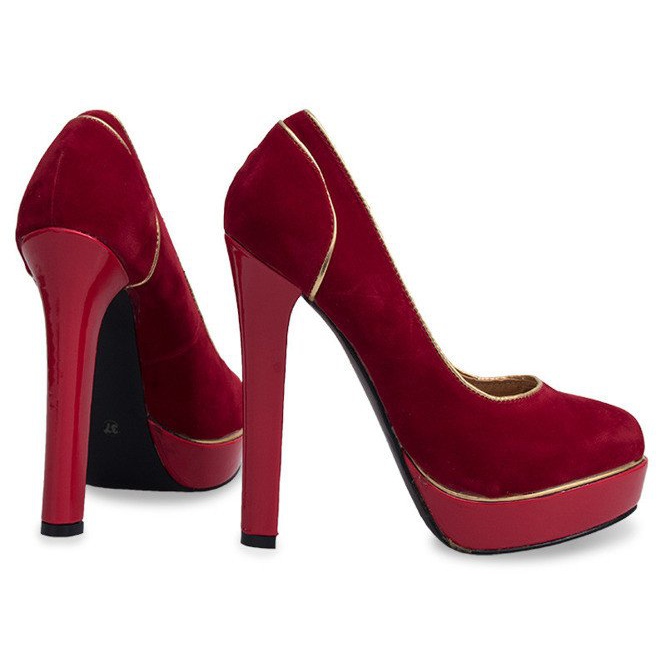 Stiletto Classico Sulla Piattaforma 805 Rosso 1