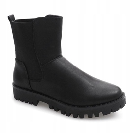 Stivaletti caldi Stivali Jodhpur con fascia elastica 976-PA Black nero 2