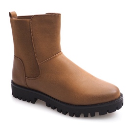 Stivaletti caldi Stivali Jodhpur con fascia elastica 976-PA Camel marrone 1