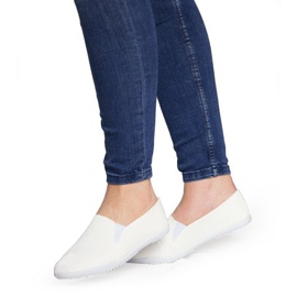 Sneakers Slip-On bianche in Lycra HB-1 bianco 1